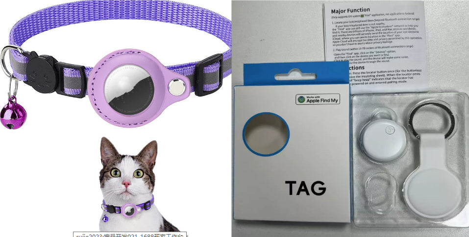 Reflective AirTag Collar Case — Waterproof Holder for Dog & Cat Collars