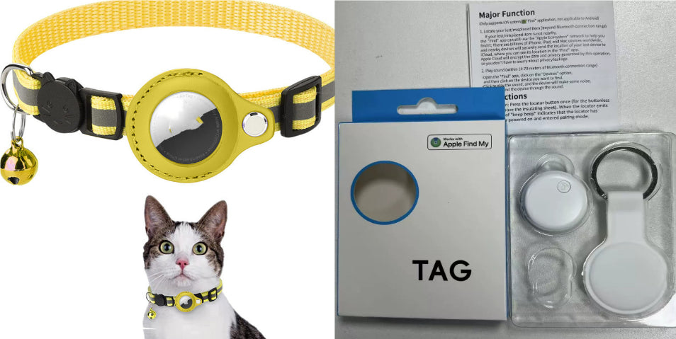Reflective AirTag Collar Case — Waterproof Holder for Dog & Cat Collars