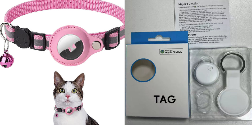 Reflective AirTag Collar Case — Waterproof Holder for Dog & Cat Collars