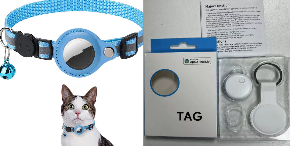 Reflective AirTag Collar Case — Waterproof Holder for Dog & Cat Collars