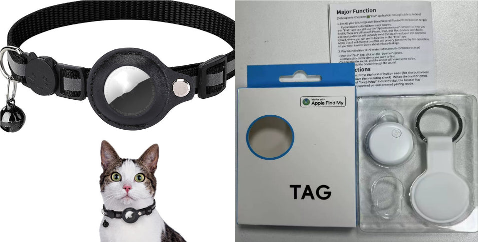Reflective AirTag Collar Case — Waterproof Holder for Dog & Cat Collars