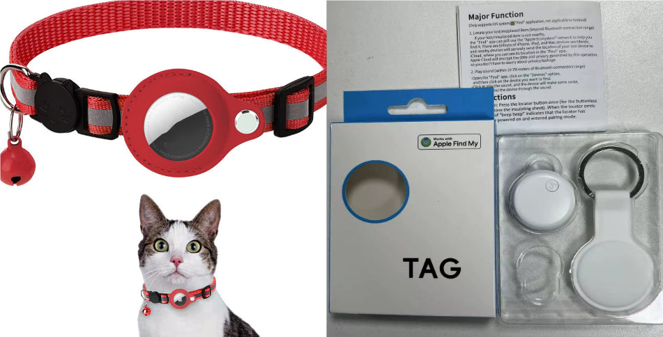 Reflective AirTag Collar Case — Waterproof Holder for Dog & Cat Collars