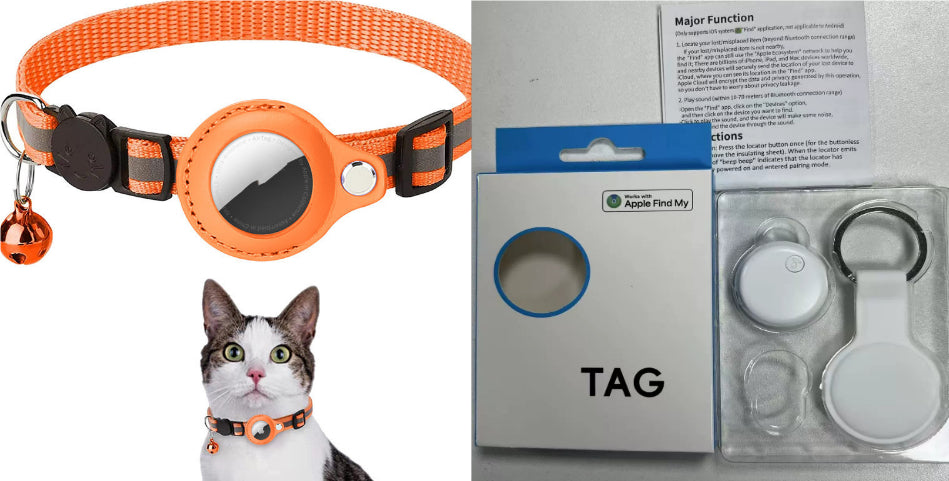 Reflective AirTag Collar Case — Waterproof Holder for Dog & Cat Collars