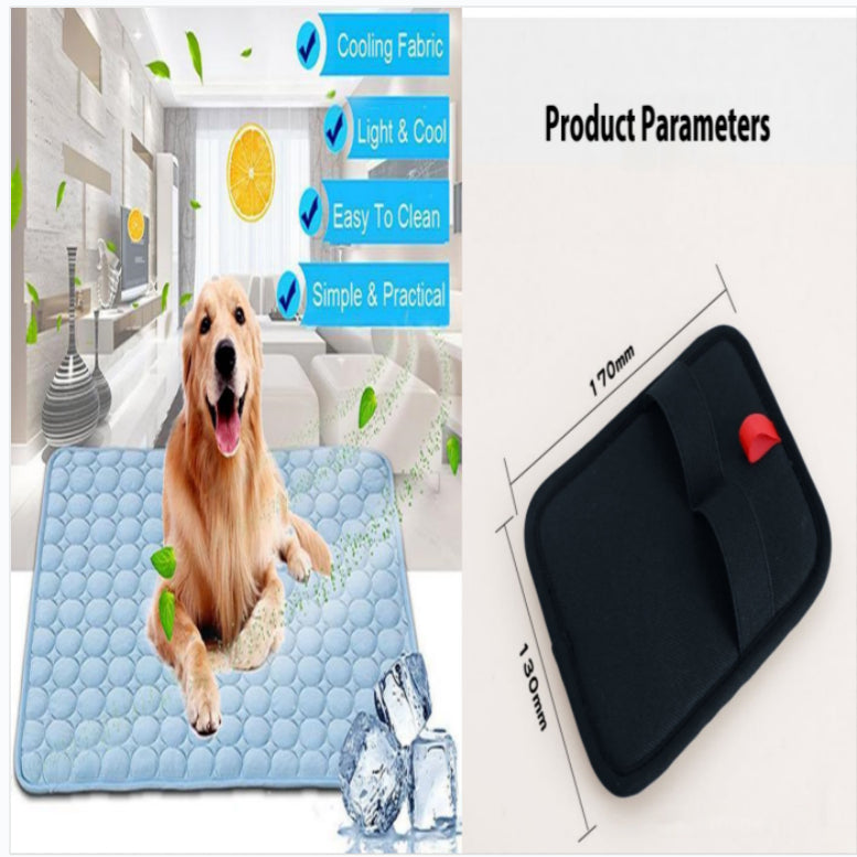 Ice Silk Dog Cooling Mat — Self-Cooling, No Water or Refrigeration
