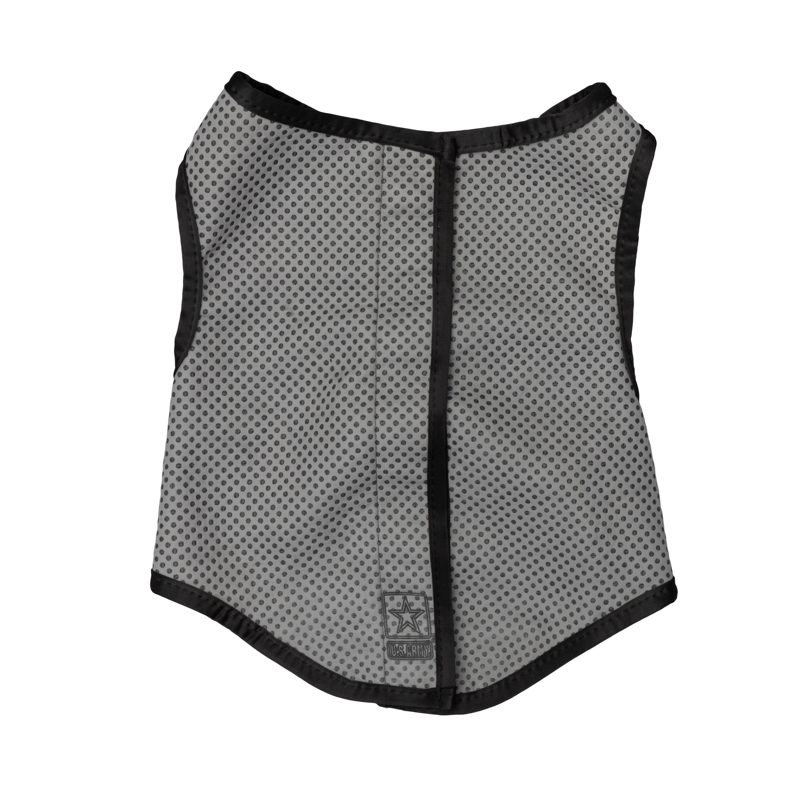 US Army Dog Cooling Vest — Reusable Ice Pack Body Wrap (Grey)