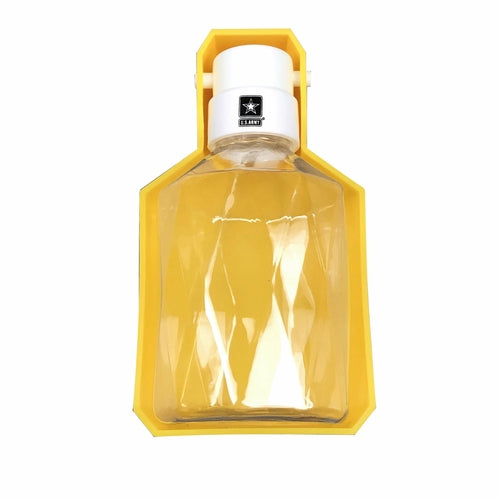 US Army Dog Water Bottle — Travel Hydration with Built-In Bowl